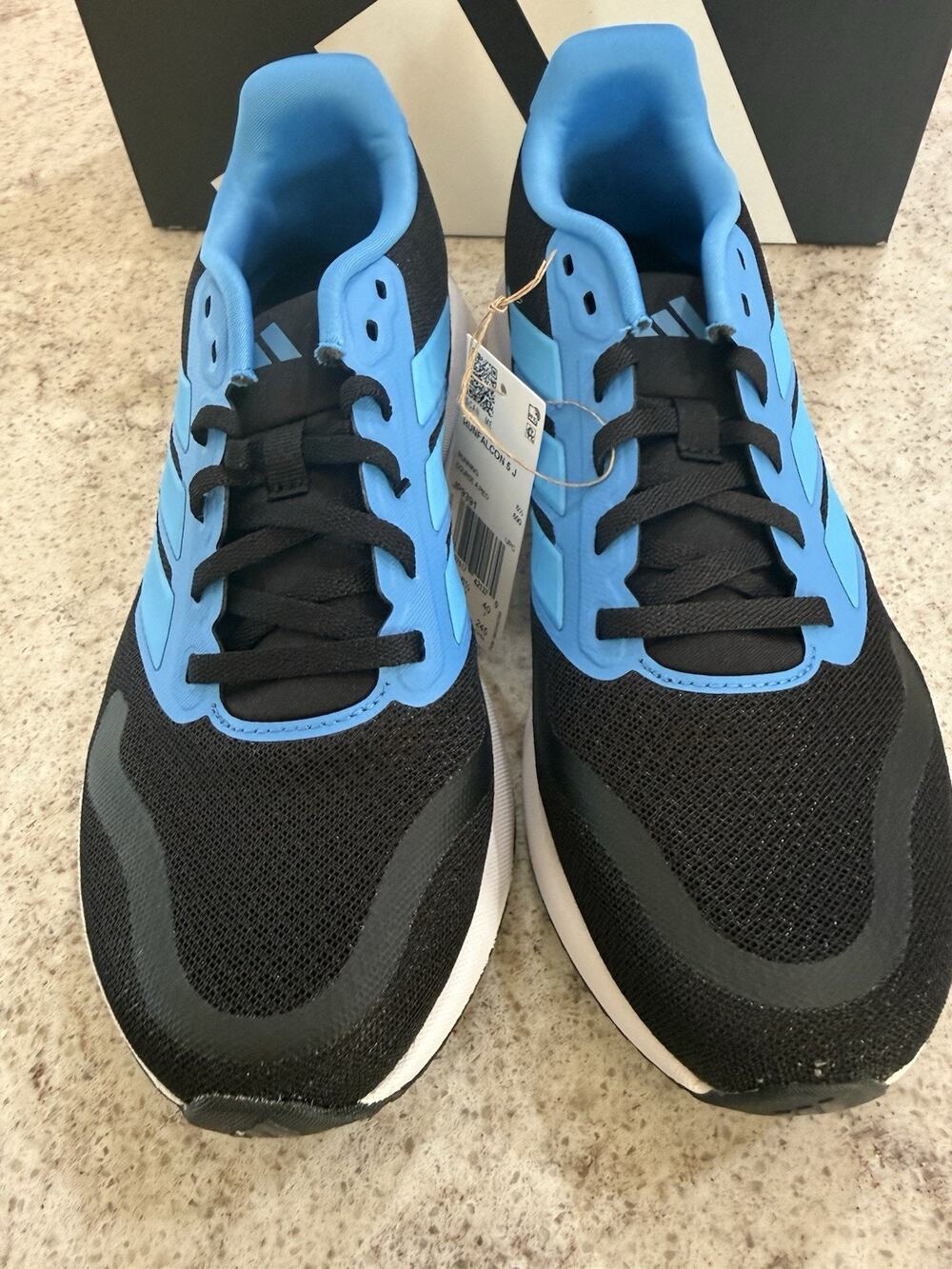 Adidas Runfalcon 5 J Youth Size 7 Black/Blue Running Shoes New With Tags